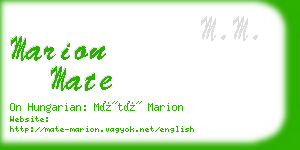 marion mate business card